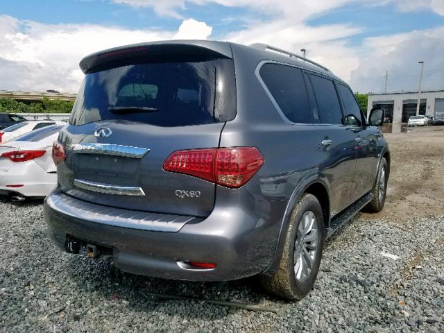 JN8AZ2NF4H9640307 - 2017 INFINITI QX80 BASE GRAY photo 4