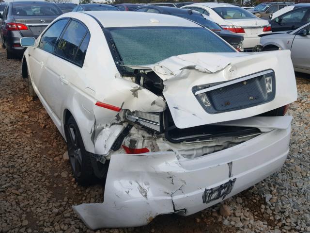 19UUA662X5A004988 - 2005 ACURA TL WHITE photo 3