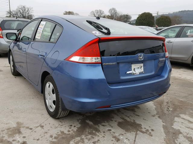 JHMZE2H53AS013785 - 2010 HONDA INSIGHT LX BLUE photo 3