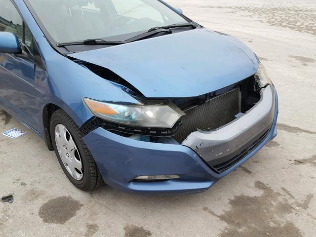 JHMZE2H53AS013785 - 2010 HONDA INSIGHT LX BLUE photo 9