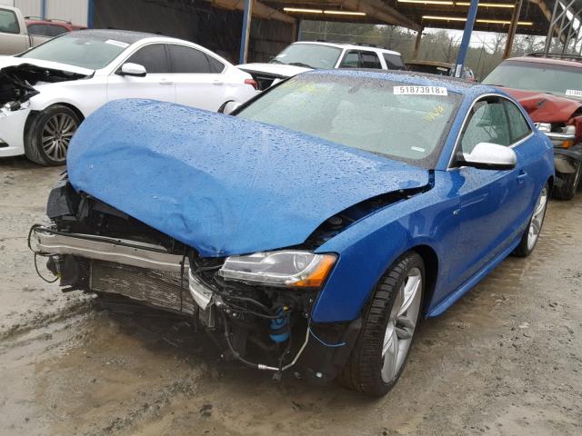 WAUVVAFR8BA028657 - 2011 AUDI S5 PRESTIG BLUE photo 2