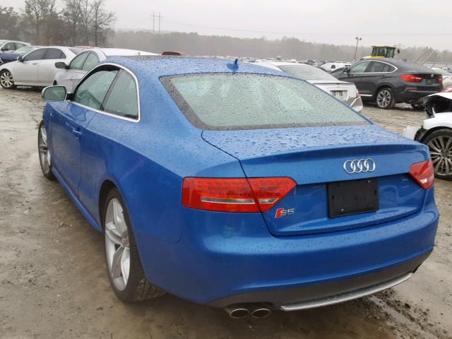 WAUVVAFR8BA028657 - 2011 AUDI S5 PRESTIG BLUE photo 3