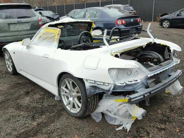 JHMAP21475S001279 - 2005 HONDA S2000 WHITE photo 3