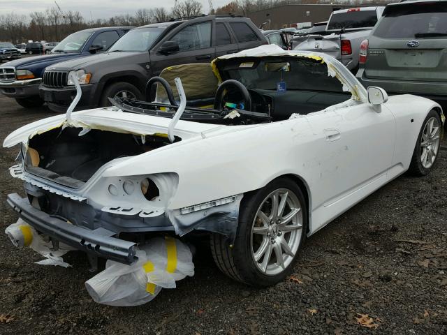 JHMAP21475S001279 - 2005 HONDA S2000 WHITE photo 4