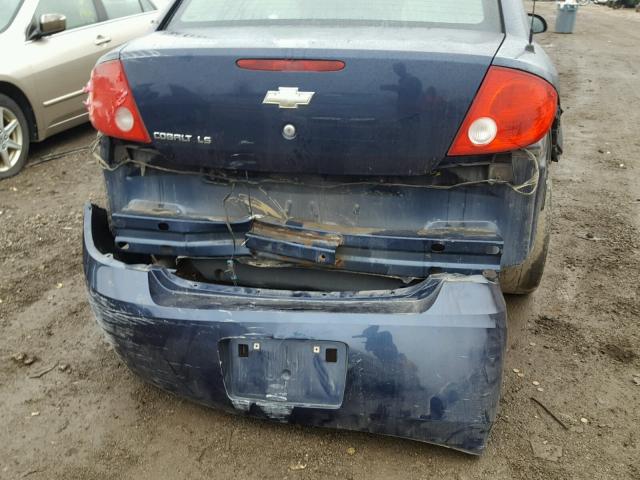 1G1AS58H997136338 - 2009 CHEVROLET COBALT LS BLUE photo 9