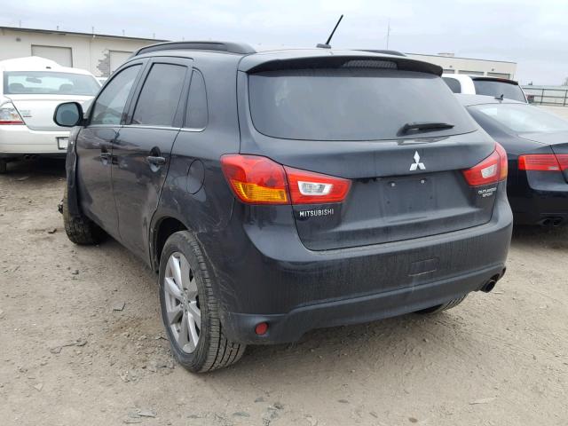 4A4AP4AU4EE012874 - 2014 MITSUBISHI OUTLANDER BLACK photo 3