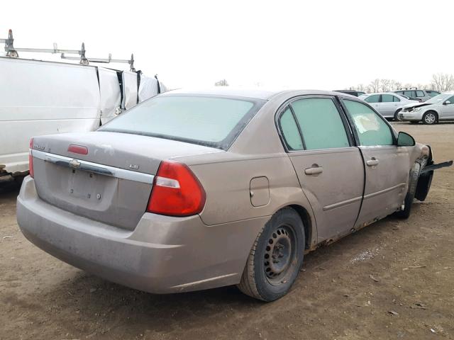 1G1ZS58F57F164139 - 2007 CHEVROLET MALIBU LS BROWN photo 4
