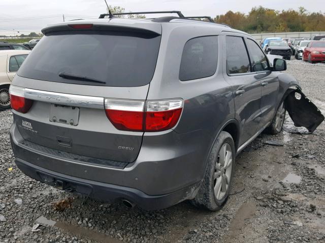 1C4RDHDG8CC257153 - 2012 DODGE DURANGO CR GRAY photo 4