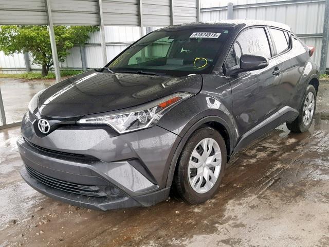 JTNKHMBX1K1026294 - 2019 TOYOTA C-HR XLE GRAY photo 2