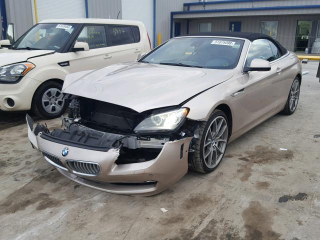 WBALZ3C52CDL71313 - 2012 BMW 650 I TAN photo 2