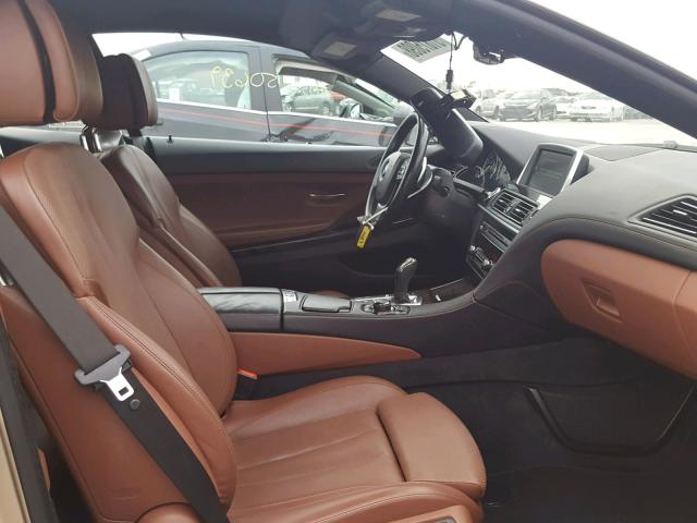 WBALZ3C52CDL71313 - 2012 BMW 650 I TAN photo 5