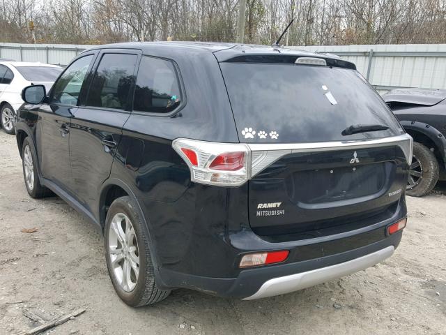 JA4AZ3A30FZ006691 - 2015 MITSUBISHI OUTLANDER BLACK photo 3