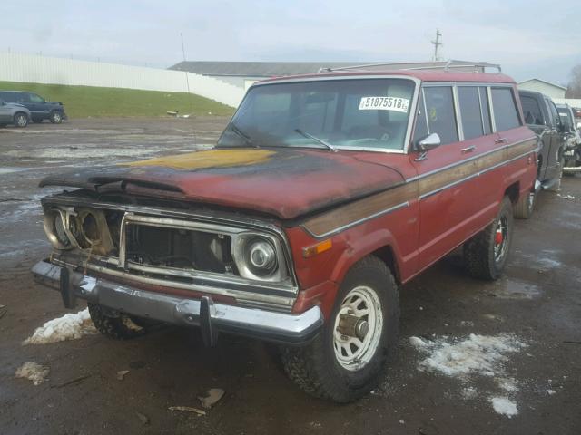 J7A15MP053913 - 1977 JEEP WAGONEER RED photo 2