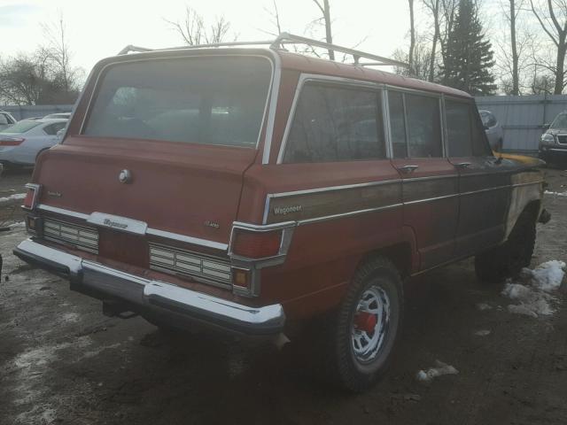 J7A15MP053913 - 1977 JEEP WAGONEER RED photo 4