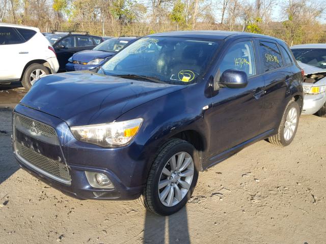 JA4AR4AU2BZ000450 - 2011 MITSUBISHI OUTLANDER BLUE photo 2