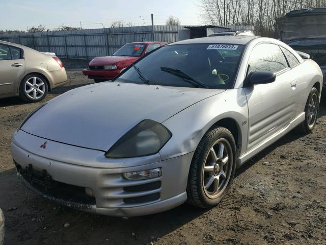 4A3AC54H61E172253 - 2001 MITSUBISHI ECLIPSE GT SILVER photo 2