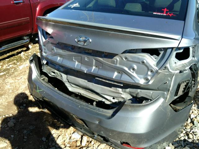 5NPE34AF1FH042048 - 2015 HYUNDAI SONATA SPO SILVER photo 9