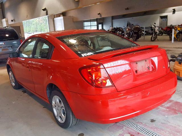 1G8AM12F95Z138455 - 2005 SATURN ION LEVEL RED photo 3