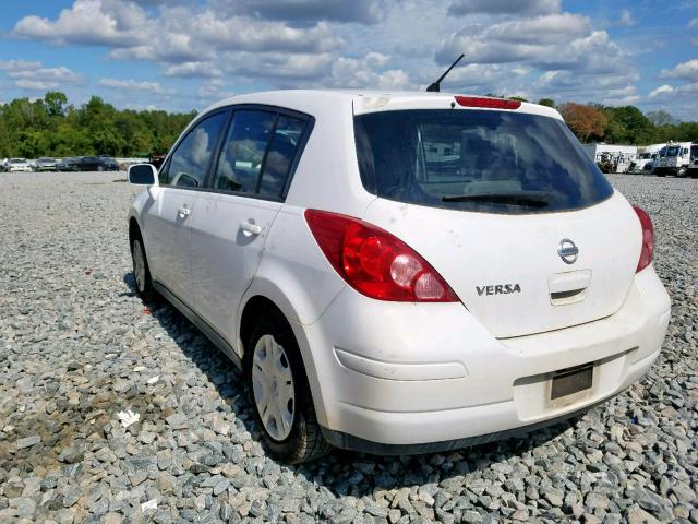 3N1BC1CP4CK242997 - 2012 NISSAN VERSA S WHITE photo 3