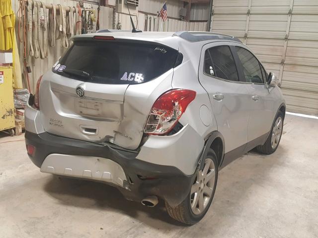 KL4CJCSB2EB734915 - 2014 BUICK ENCORE SILVER photo 4