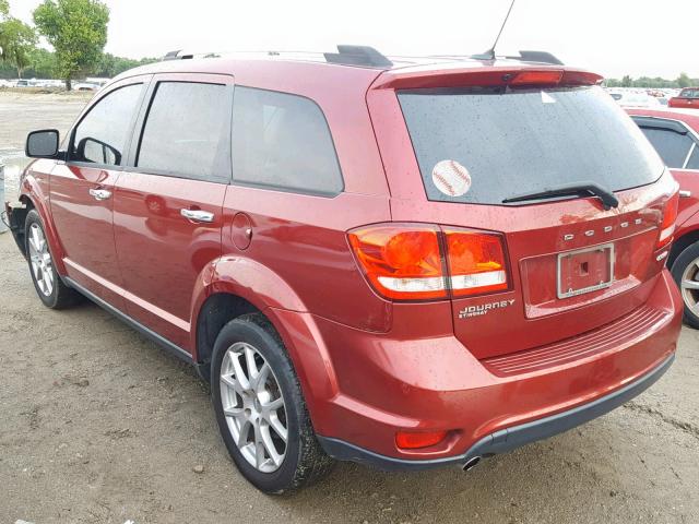 3D4PG3FG3BT531041 - 2011 DODGE JOURNEY CR BURGUNDY photo 3