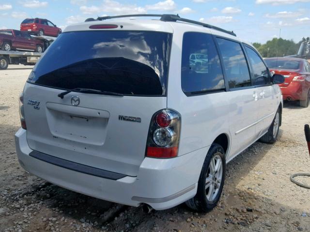 JM3LW28A160569685 - 2006 MAZDA MPV WAGON WHITE photo 4