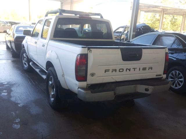 1N6ED27T61C302959 - 2001 NISSAN FRONTIER C WHITE photo 3