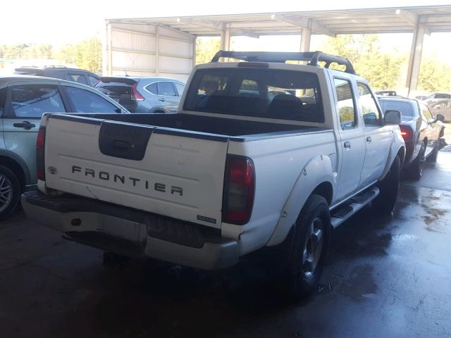 1N6ED27T61C302959 - 2001 NISSAN FRONTIER C WHITE photo 4