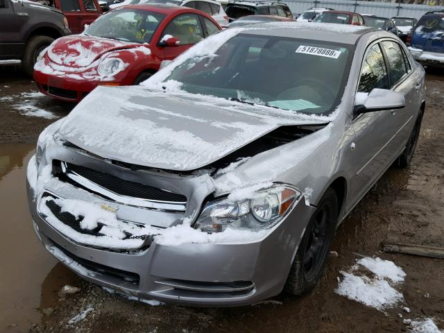 1G1ZH57B28F290098 - 2008 CHEVROLET MALIBU 1LT SILVER photo 2