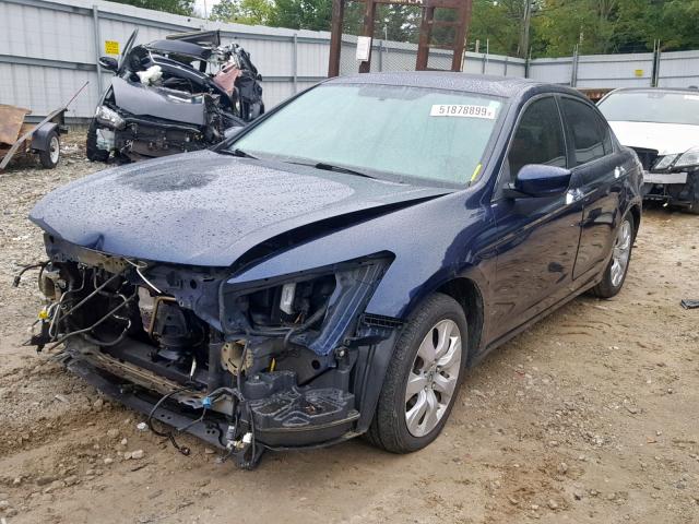 1HGCP36828A020863 - 2008 HONDA ACCORD EXL BLUE photo 2