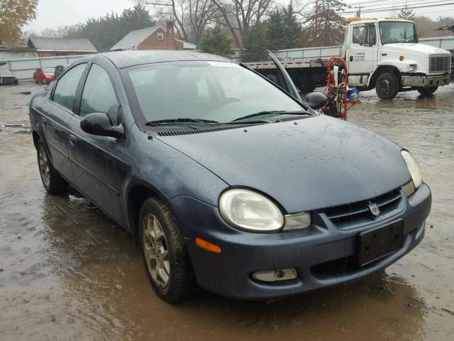 1B3ES56C42D602394 - 2002 DODGE NEON ES BLUE photo 1