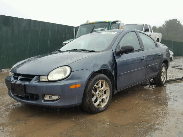 1B3ES56C42D602394 - 2002 DODGE NEON ES BLUE photo 2