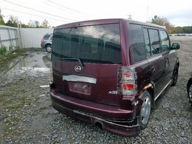JTLKT334X50197562 - 2005 TOYOTA SCION XB იასამნისფერი ფოტო 4