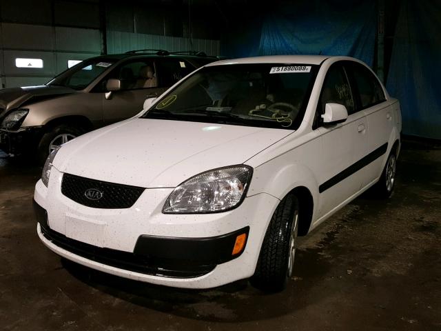 KNADE123776189167 - 2007 KIA RIO BASE WHITE photo 2