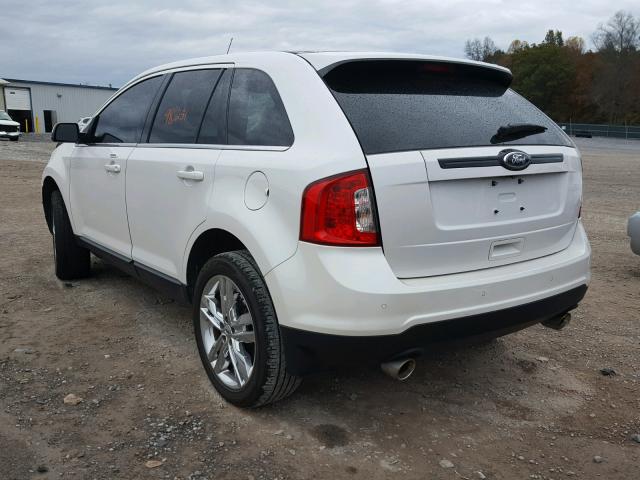 2FMDK4KC9EBA49273 - 2014 FORD EDGE LIMIT WHITE photo 3