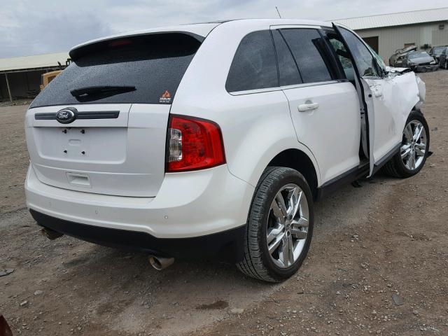 2FMDK4KC9EBA49273 - 2014 FORD EDGE LIMIT WHITE photo 4