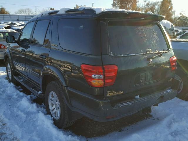 5TDZT38A73S183895 - 2003 TOYOTA SEQUOIA LI GREEN photo 3