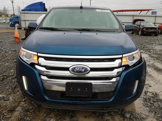 2FMDK4JC0BBA91764 - 2011 FORD EDGE SEL GREEN photo 9