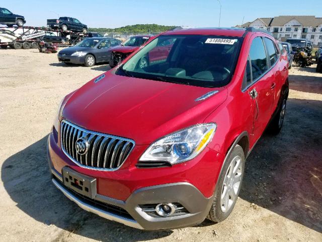 KL4CJGSB6FB265479 - 2015 BUICK ENCORE RED photo 2