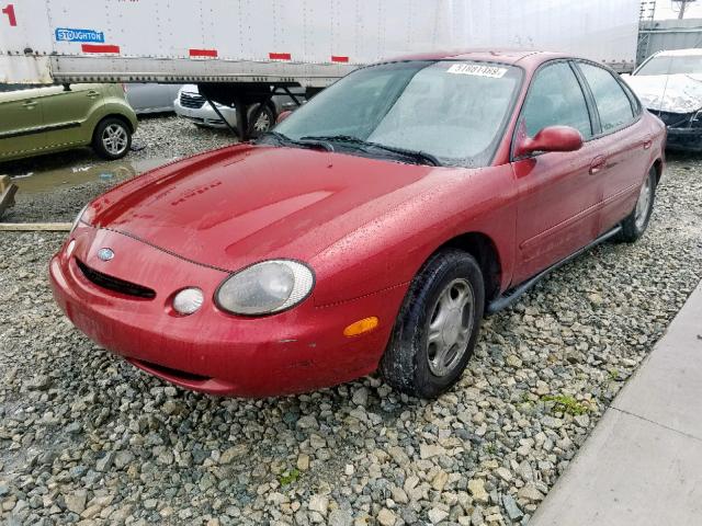 1FALP52UXTG173838 - 1996 FORD TAURUS GL RED photo 2