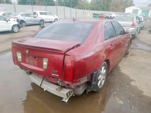 1G6DW677550167681 - 2005 CADILLAC STS RED photo 4