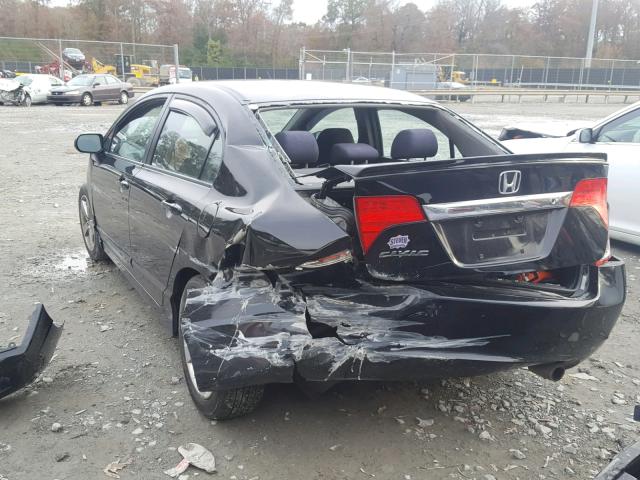 19XFA1F69BE010058 - 2011 HONDA CIVIC LX-S Schwarz Foto 3