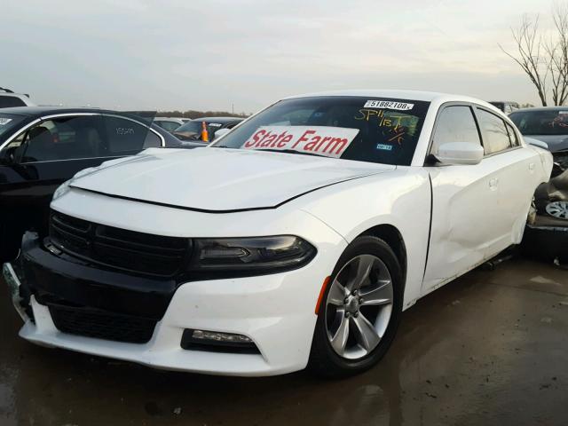 2C3CDXHG6FH825206 - 2015 DODGE CHARGER SX WHITE photo 2