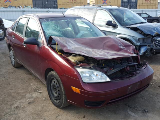 1FAFP34NX7W107308 - 2007 FORD FOCUS ZX4 MAROON photo 1