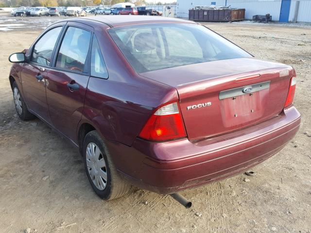 1FAFP34NX7W107308 - 2007 FORD FOCUS ZX4 MAROON photo 3