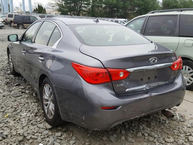 JN1CV7AR2GM251323 - 2016 INFINITI Q50 BASE GRAY photo 3