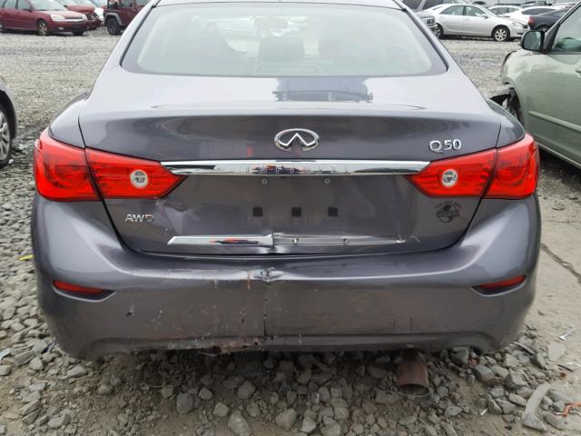 JN1CV7AR2GM251323 - 2016 INFINITI Q50 BASE GRAY photo 9