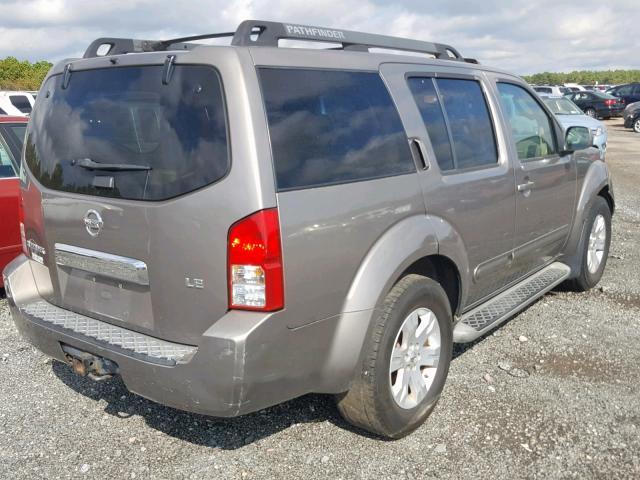 5N1AR18WX6C606885 - 2006 NISSAN PATHFINDER GRAY photo 4