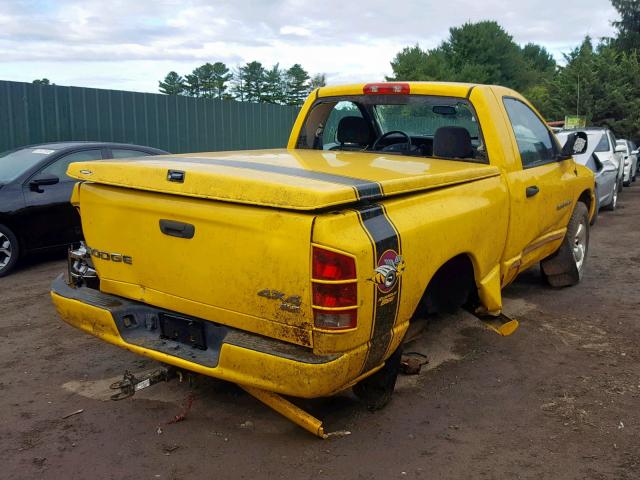 1D7HU16DX4J207234 - 2004 DODGE RAM 1500 S YELLOW photo 4