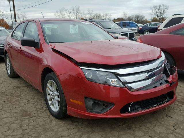 3FAHP0GA4CR432257 - 2012 FORD FUSION S RED photo 1